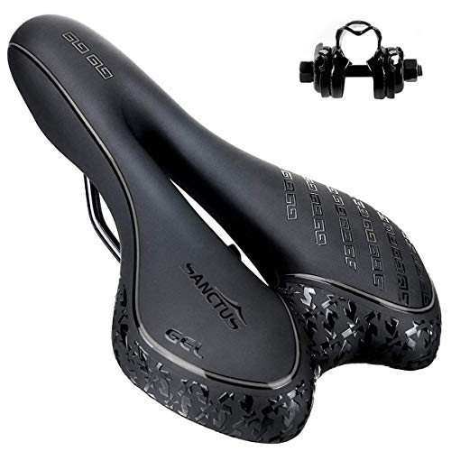 Mountain Bicycle Saddle Padded Gel Comfort Road Exercise Bikes Cushion Waterproof Shock Absorbing Pain Relief FOIR Breathable Comfortable Bike Seat Men Woman Mountain Bicycle Saddle Padded Gel Comfort Road Exercise Bikes Cushion Waterproof Shock Absorbing Pain Relief FOIR Breathable Comfortable Bike Seat Men Woman